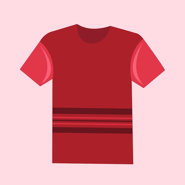 Rode eenvoudige t-shirtillustratie
