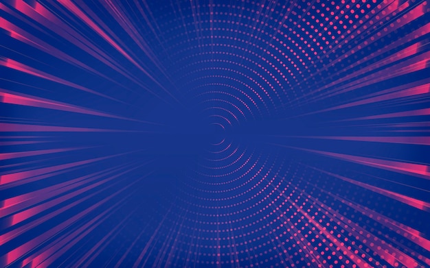 Vector rode en blauwe abstracte halftoon bezaaid achtergrond