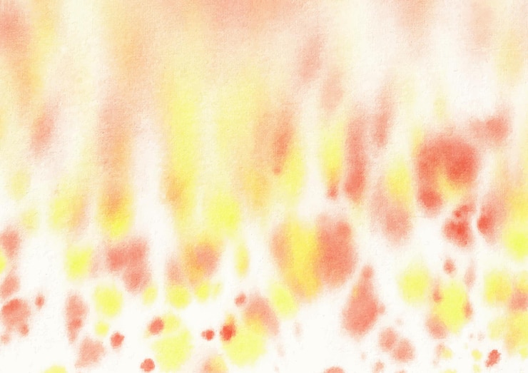 Vector rode en gele aquarel wassing