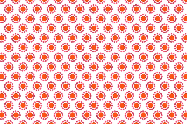 Rode en roze cirkel stippen mandala bloemmotief