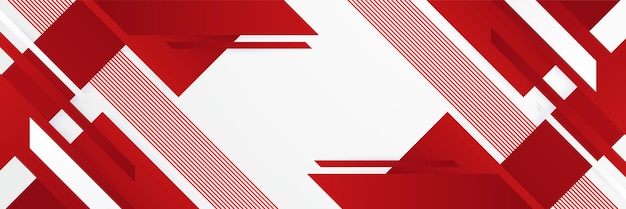 Rode en witte abstracte brede banner achtergrond sjabloon bedrijfsconcept rode zwarte grijze en witte contrast achtergrond Vector grafisch ontwerp illustratie