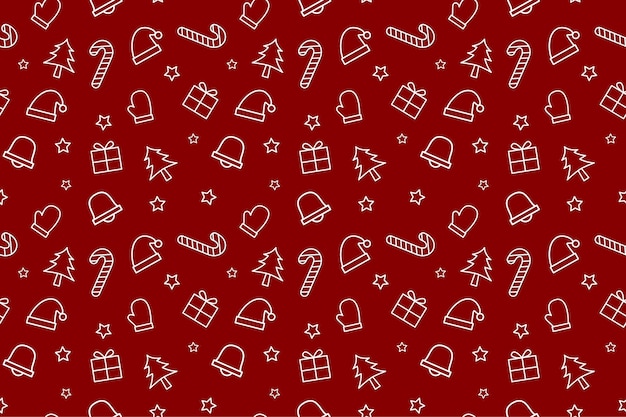 Rode en witte Kerst patroon