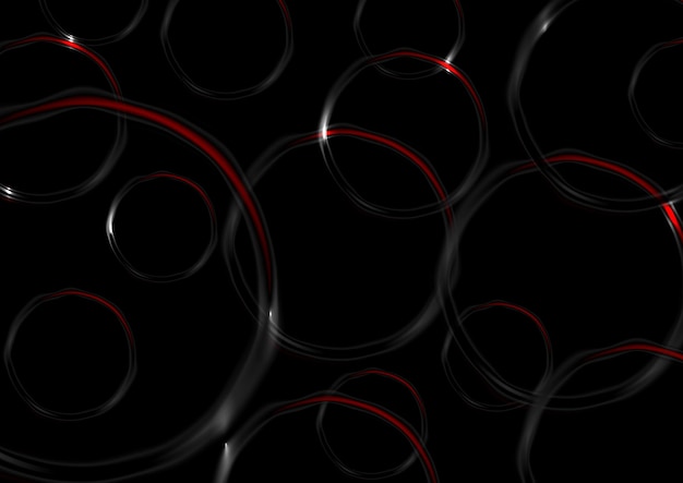 Vector rode en zwarte contrast cirkels abstracte achtergrond