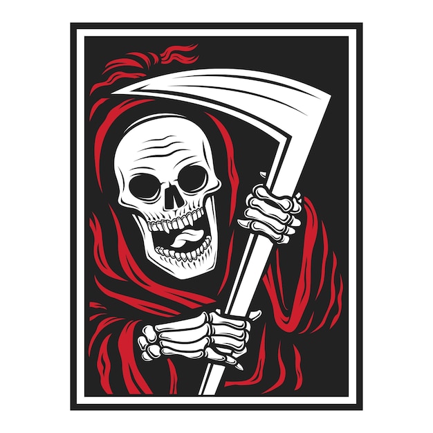 rode grim reaper vectorillustratie