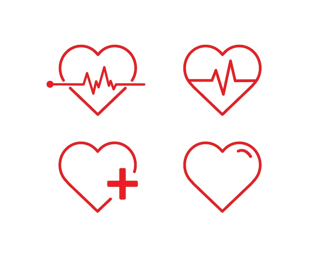 Rode hartslaglijn Hartslagmonitor Gezondheidszorgconcept Vectorillustratie