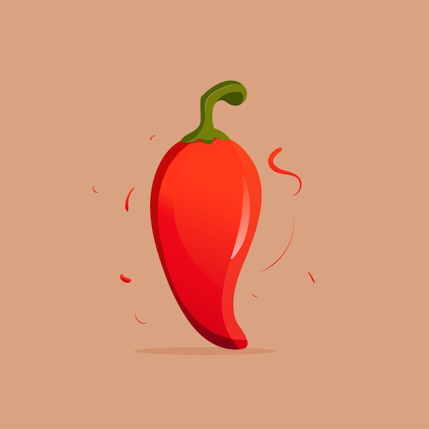 Rode hete chili platte vectorillustratie