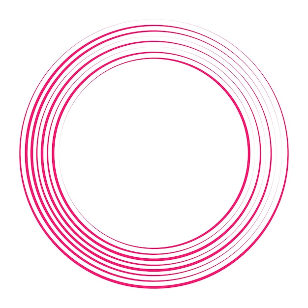 Rode holle cirkel van ringen vectorillustratie