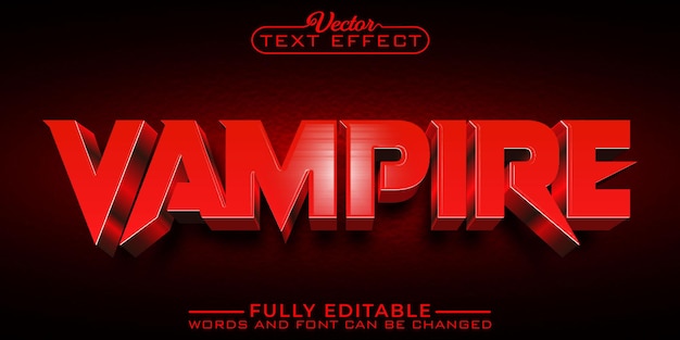 Rode horror vampier bewerkbare teksteffectsjabloon