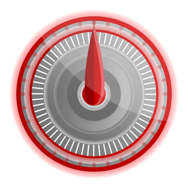 Rode led snelheidsmeter pictogram Cartoon van rode led snelheidsmeter vector pictogram voor webdesign geïsoleerd op een witte achtergrond