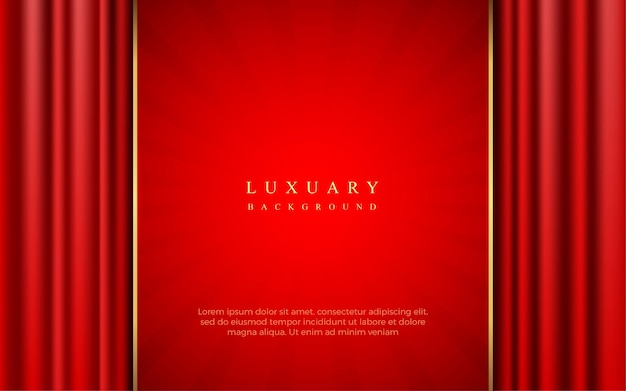 Rode luxe achtergrond met rode gordijn ontwerpsjabloon