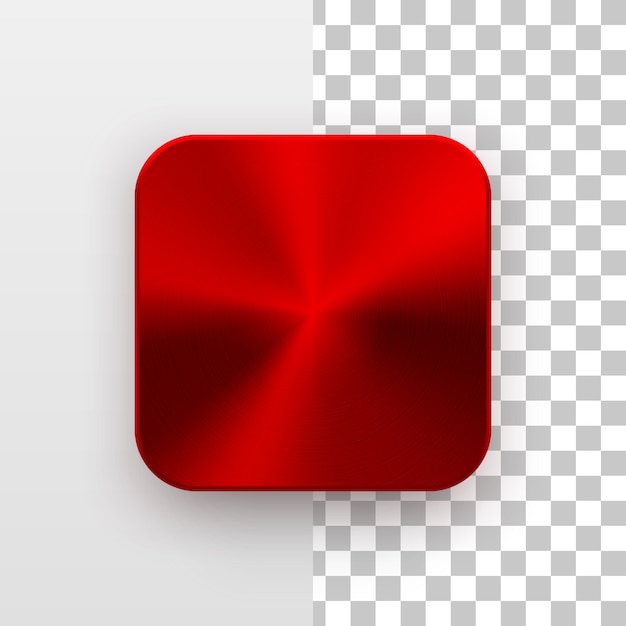 Rode metalen lege app-pictogram