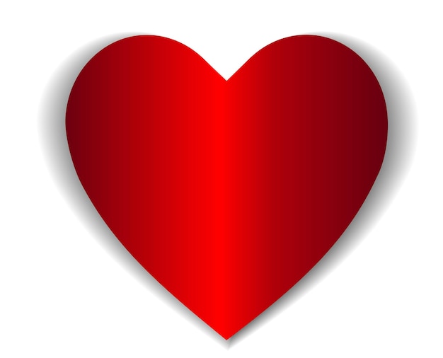 Vector rode papieren harten valentijnsdag kaart op witte achtergrond