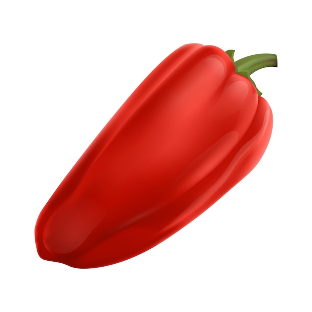 Rode paprika geïsoleerd op een witte achtergrond zoete paprika groente gezond voedsel en kruiden