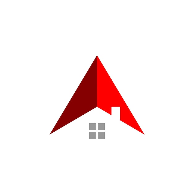 Rode Pijl Huis Vastgoed Logo Sjabloon Illustratie Ontwerp Vector Eps 10