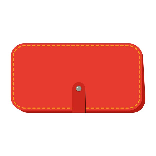 Rode portemonnee vector cartoon illustratie geïsoleerd op een witte achtergrond