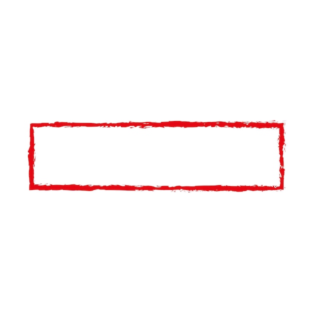 rode rechthoek rubberstempel