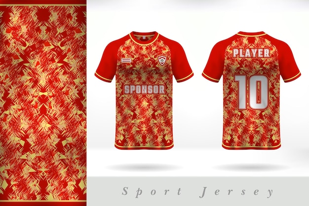 Rode sport jersey uniform sjabloonontwerp