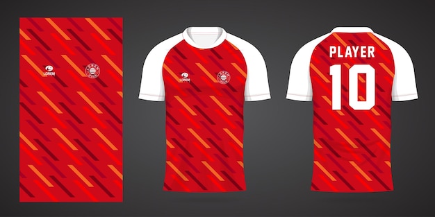 rode sportshirt jersey ontwerpsjabloon