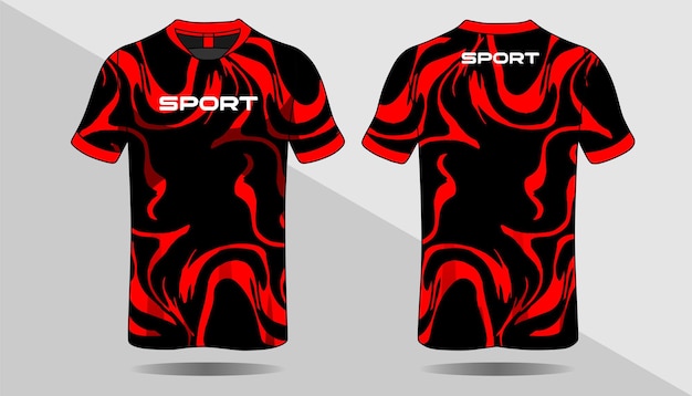 Rode sporttrui ontwerp voor racetrui wielrennen voetbal gaming motorcross