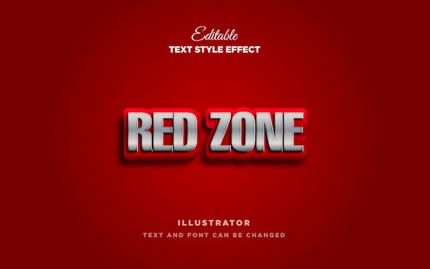 Rode tekst stijl effect