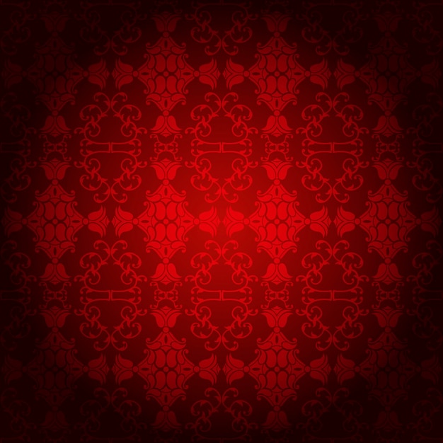 Rode vintage naadloze achtergrond met abstract patroon
