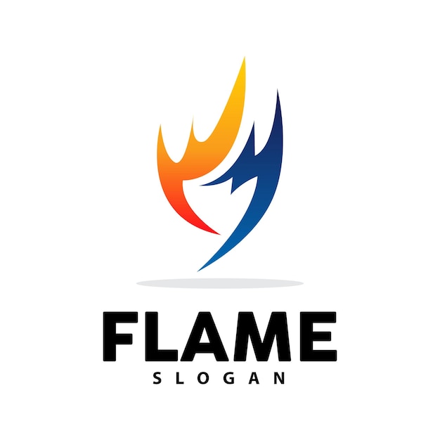 Rode Vlam Logo Brandende Warmte Brand Vector Brand Logo Sjabloon Pictogram Ontwerp