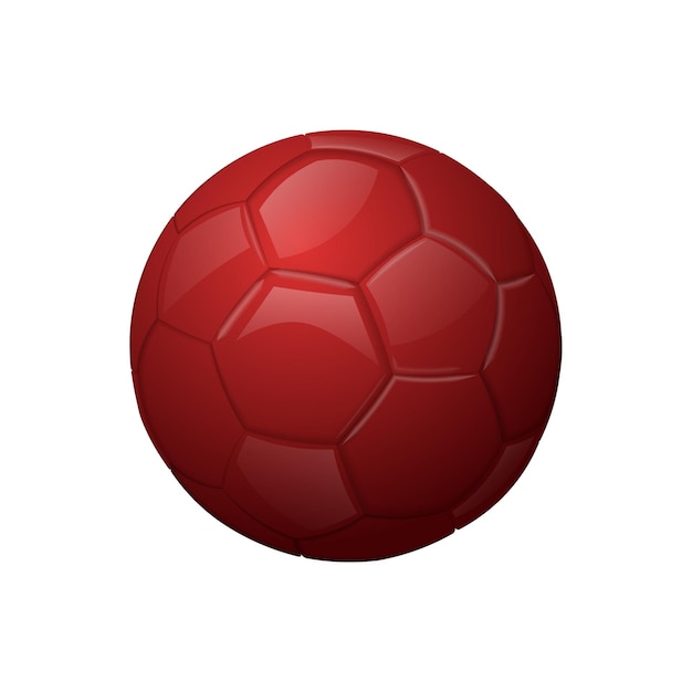 Rode voetbal of voetbal Sportuitrusting pictogram