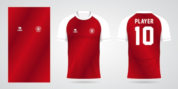 Rode voetbaltrui sport ontwerpsjabloon