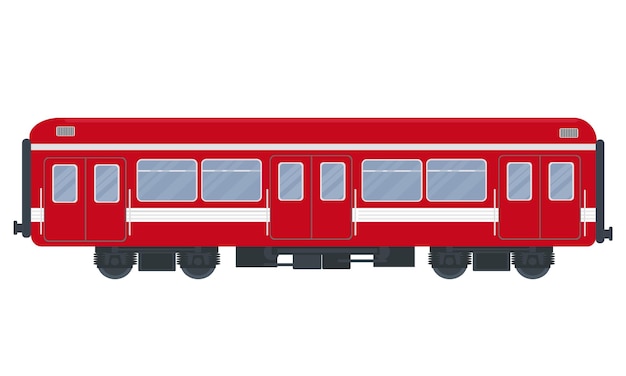 Rode wagon passagierstrein vectorafbeeldingen voor reizen