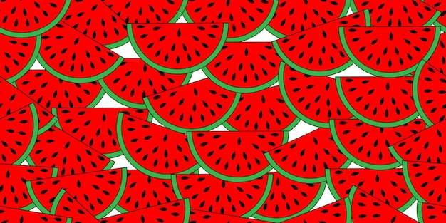 rode watermeloen plak naadloos patroon