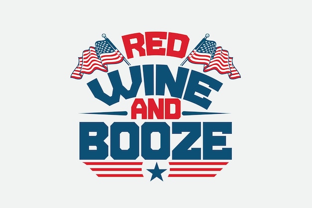 Rode wijn en drank-logo met een ster op de top