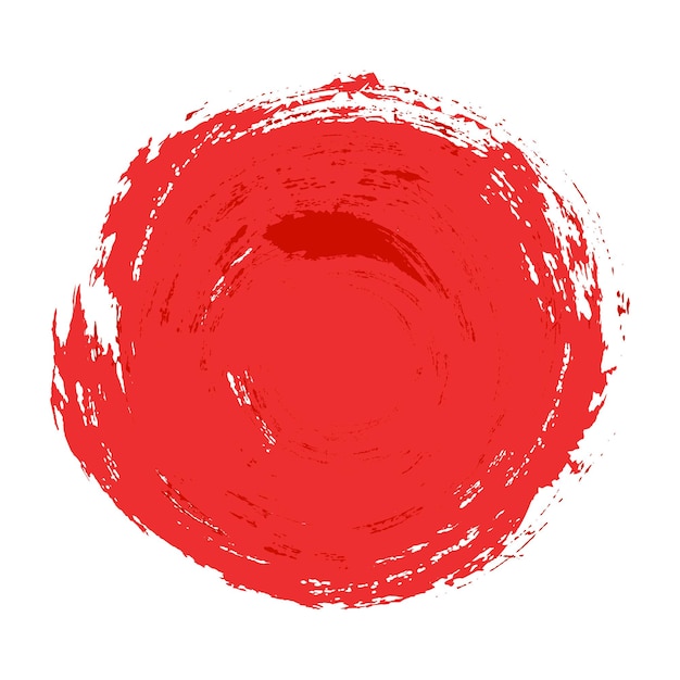 Rode zon cirkel grunge stijl symbool van Japan rijzende zon