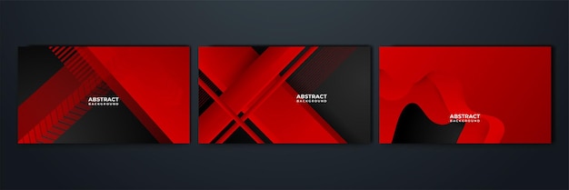 Rode zwarte abstracte golvende presentatie achtergrond Vector illustratie ontwerp voor zakelijke presentatie banner omslag web flyer kaart poster spel textuur dia tijdschrift en powerpoint