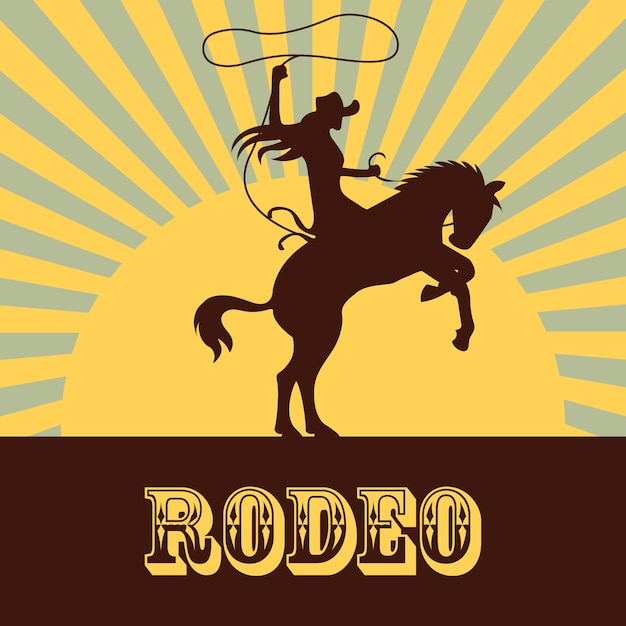 Rodeo background with woman