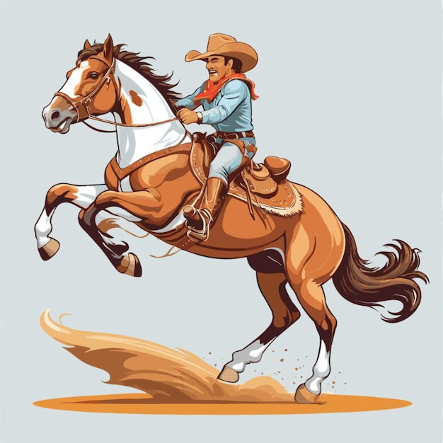 Rodeo bucking vector