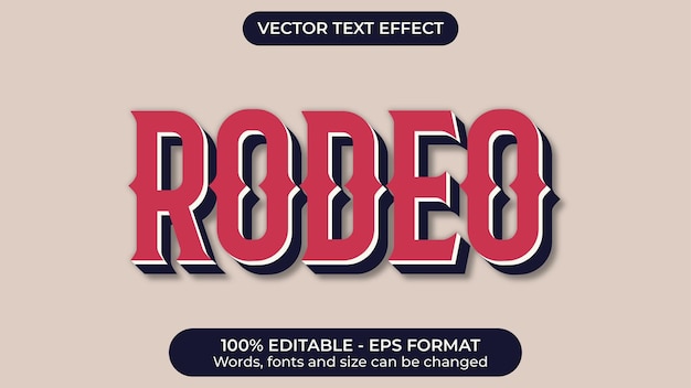 Rodeo Retro Vector Text Effect