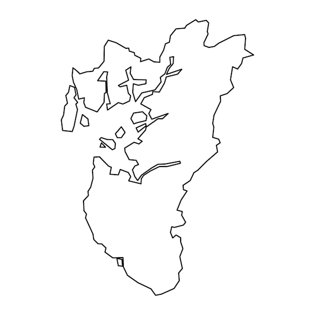 Rogaland county kaart administratieve regio van Noorwegen Vector illustratie