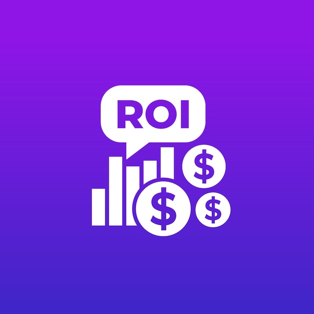 ROI 아이콘, 투자 벡터에 대한 수익