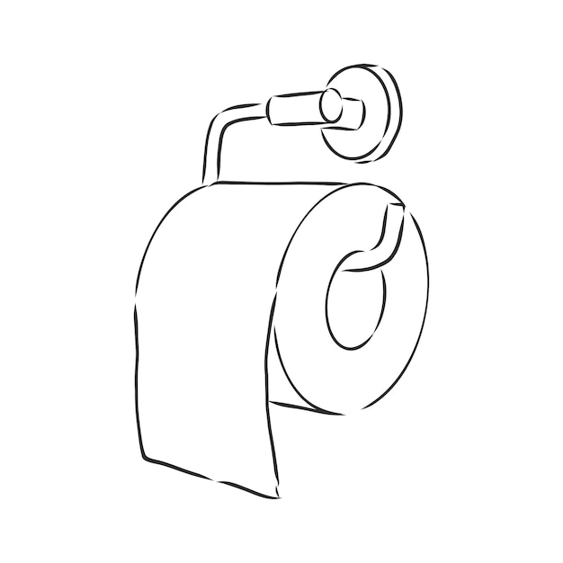 Rol toiletpapier. toiletpapier vector schets illustratie