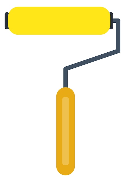 Vector rolborstelpictogram schilderinstrument werknemergereedschap