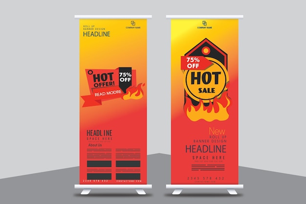 Roll banner design promozioni