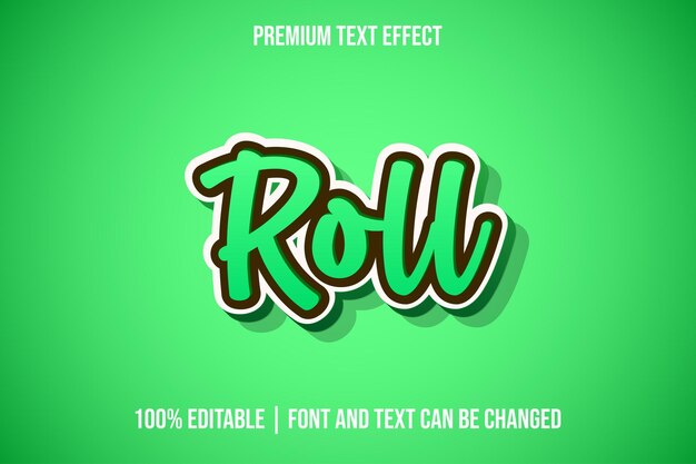 Roll Editable 3d Text Effect Templates