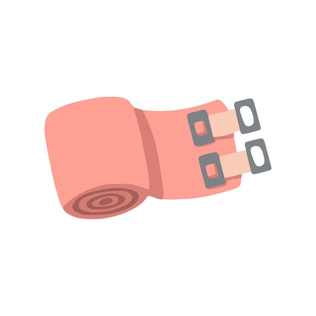 Roll of Medical Bandage for First Aid Treatment Vector Illustration