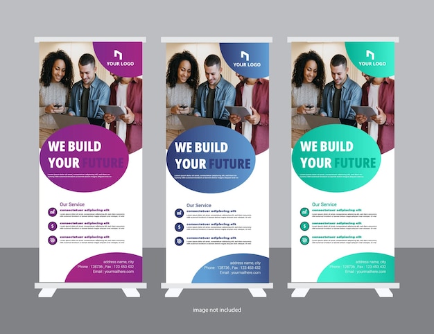 Roll Roll-up banner ontwerpsjabloon moderne xbanner Roll-up ontwerp golfcompetitie roll-up banner