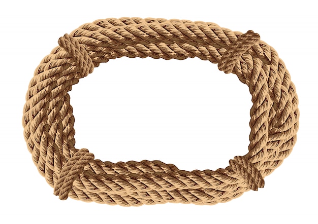 Roll of rope. Rope twisted circle.