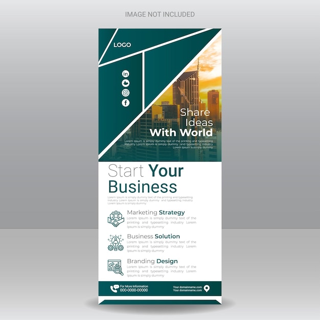 Roll up banner design creative marketing design corporate design