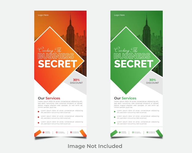 Roll Up Banner Design Template Ai File