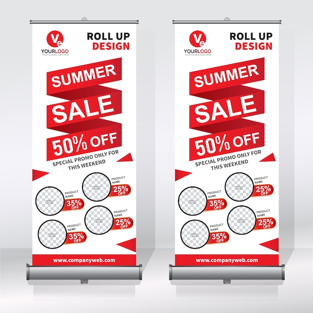 Roll up banner template design