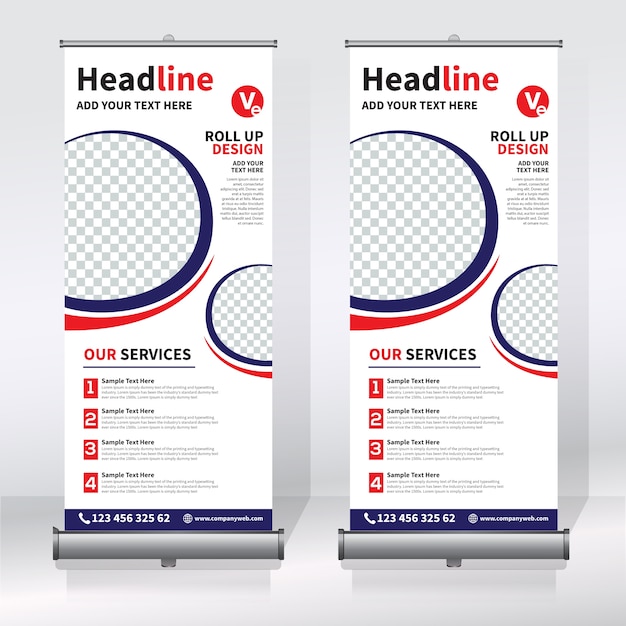 Roll up banner design template