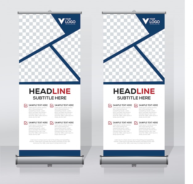 Roll up banner design template